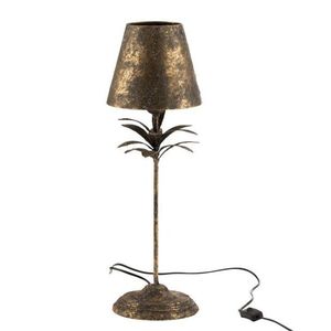 Černo-zlatá kovová stolní lampička Van Antique gold - Ø 22*60 cm 5043 obraz