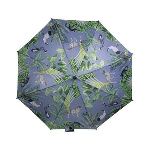 Šedý deštník s motivem džungle Jungle grey - 105*105*88cm BBPJW obraz