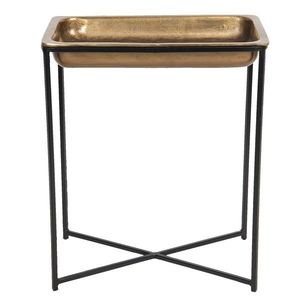 Vintage odkládací stolek ve zlatém provedení Marrok - 53*54*62 cm 50420L obraz