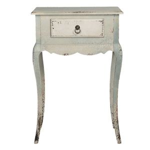 Dřevěný retro noční stolek se šuplíkem - 60*30*91 cm 5H0443 obraz