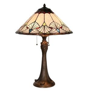 Stolní lampa Tiffany Ventilateur - Ø 51*78 cm 5LL-5394 obraz