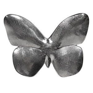 Dekorační stříbrná miska v designu motýla - 34*26*2 cm 6AL0048 obraz
