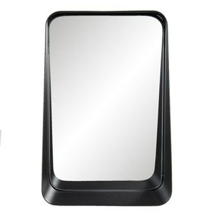 Černé kovové zrcadlo se spodní poličkou - 19*10*29 cm 62S217 obraz