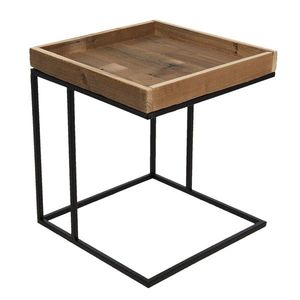 Dřevěno-kovový odkládací stolek Renart - 40*40*45 cm 64716 obraz