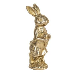 Velikonoční dekorace zlatého králíka s mrkví Métallique - 9*8*23 cm 6PR3087GO obraz