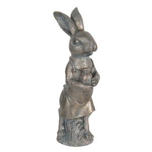 Metalická velikonoční dekorace králíka Métallique - 10*6*21 cm 6PR3088CH obraz