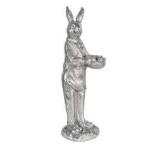 Stříbrná velikonoční dekorace králíka Métallique - 13*11*33 cm 6PR3092ZI obraz