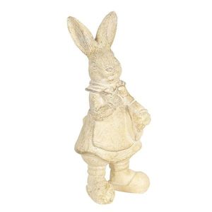 Krémová velikonoční dekorace králíka Métallique - 6*6*13 cm 6PR3097W obraz