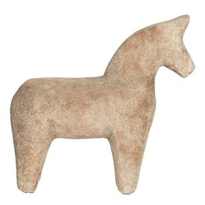 Keramická dekorace koně v cihlovo-hnědém provedení - 25*8*25 cm 6CE1220 obraz