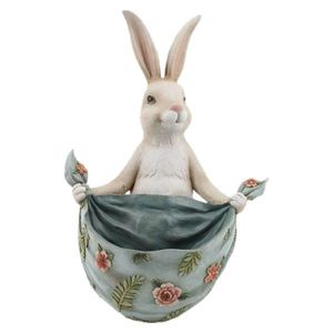 Dekorace králík s květovaným šátkem - 25*25*36 cm 6PR2339 obraz