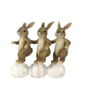 Dekorace králíků s vajíčky - 14*5*13 cm 6PR3250 obraz