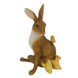 Velikonoční dekorace králíka s kuřátky - 10*7*13 cm 6PR3271 obraz