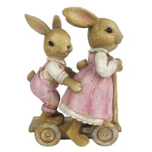 Velikonoční dekorace králíků na koloběžce - 8*4*11 cm 6PR3296 obraz