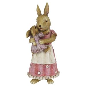 Velikonoční dekorace králíčí maminky s holčičkou - 8*7*19 cm 6PR3326 obraz