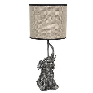 Stolní lampa s hnědým stínidlem a dekorací slona – Ø 20*45 cm / E27 6LMC0030 obraz