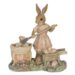 Velikonoční dekorace králičí slečny nabírající vajíčka - 12*6*12 cm 6PR3312 obraz