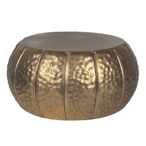 Bronzový dekorační kovový stoleček na květiny Alicce - Ø 26*13 cm 6Y4228 obraz