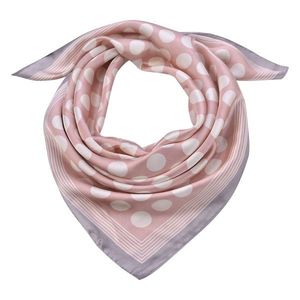 Růžový šátek Michele s bílými puntíky- 70*70 cm MLSC0486P obraz