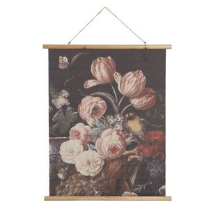 Nástěnný plakát s malbou květin, ovoce a zvěře - 80*2*100 cm 5WK0037 obraz