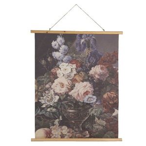 Nástěnný plakát zobracující malbu zátiší květin a ovoce - 80*2*100 cm 5WK0039 obraz