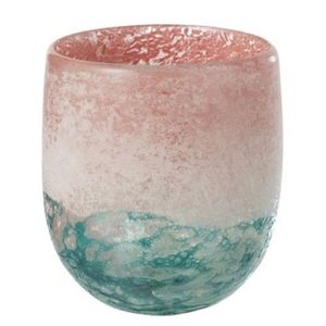 Tyrkysovo - růžový skleněný svícen / váza Blush L - Ø14*15 cm 11521 obraz