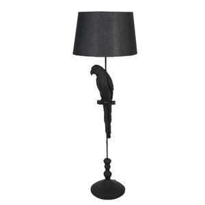 Černá stojací lampa s dekorací papouška – Ø 40*121 cm E27 /max 1*60W 5LMC0007 obraz