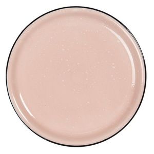 Růžový keramický talíř s kaňkami Printemps – Ø 22*3 cm 6CEDP0052P obraz