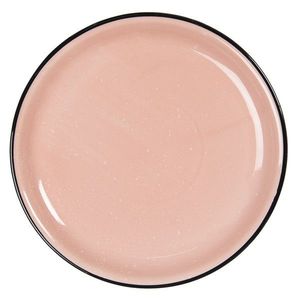 Růžový mělký keramický talíř s kaňkami Printemps – Ø 27*3 cm 6CEFP0052P obraz
