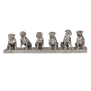 Stříbrná dekorativní smečka psů - 52*12*14 cm 6PR3379 obraz