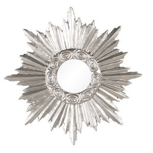 Stříbrné zrcadlo Sun s paprsky a zdobením po obvodu - 19*2*19 cm 62S219 obraz