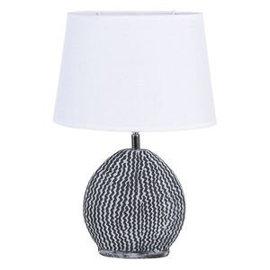Bílo šedivá stolní lampa Val s bílým stínidlem - 26*19*38 / E27 6LMC0045 obraz