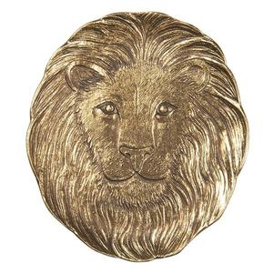 Zlatý dekorační tácek hlavy lva - 14*1*14 cm 6PR3424 obraz