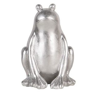 Stříbrná dekorativní soška žáby - 13*13*20 cm 6PR3435 obraz