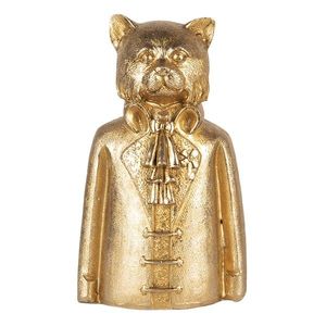 Zlatá dekorativní soška psa v obleku - 8*6*15 cm 6PR3452 obraz
