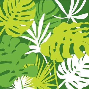 Zelené papírové ubrousky Tropical - 33*33 cm (20ks) 1454 obraz