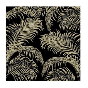 Černo-zlaté papírové ubrousky Palm - 33*33 cm (20ks) 5290 obraz