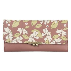Růžová peněženka s květy Estar- 19*9 cm JZWA0116P obraz