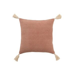 Staro-růžový bavlněný polštář se střapci Crocheted - 45*45 cm 94205 obraz