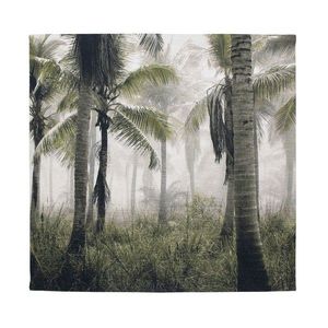 Nástěnný sametový panel s palmami Palm green - 45*45*1cm MRWPJG obraz