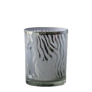 Stříbrný svícen Zebras s motivem zebry - 7*7*8cm XMWLZAS obraz