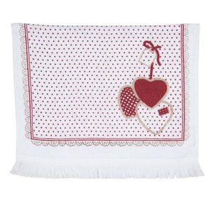 Kuchyňský ručník s červenými srdci - 40*66 cm CT010 obraz