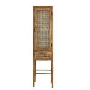 Vysoká dřevěná komoda Nipas s bambusovým výpletem - 45*40*180 cm 6755184 obraz