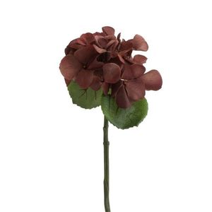 Hnědá dekorační květina Hortenzie - 12*32 cm 87861 obraz