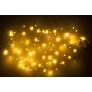 Vánoční světelný drátek ve zlaté barvě s 90 led světýlky - teplá bílá 75961 obraz