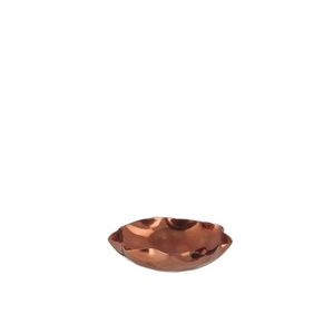 Vlnitá hliníková miska pod čajovou svíčku v barvě mědi - 11, 5*11, 5*2, 5 cm 77205 obraz