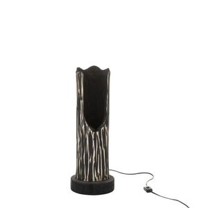 Stojací dřevěná lampa Paulownia Black 1 - Ø 20*51 cm 96256 obraz