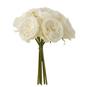 Bílá dekorační kytička Růže - 20*25cm 12412 obraz