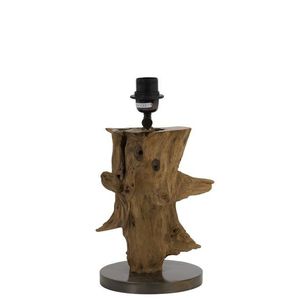 Hnědá dřevěná základna k lampě Sapri natural - Ø 18*30-40 cm / E27 7036184 obraz