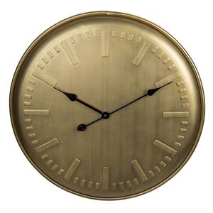 Zlaté kovové nástěnné hodiny Audra - Ø 62*3 cm 5KL0198 obraz