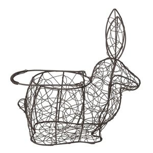 Drátěný dekorativní košík ve tvaru králíka - 26*13*28 cm 6Y4302 obraz